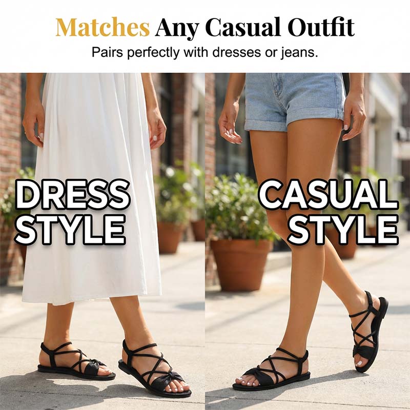 Women's Criss-Cross Strap Flat Sandals