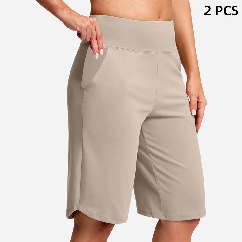⏰Limited Time Sale 50% Off✨Women's High-Waist Yoga Shorts with Pockets