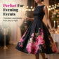 🌸Elegant Sleeveless A-Line Midi Dress with Floral Print👗❤️