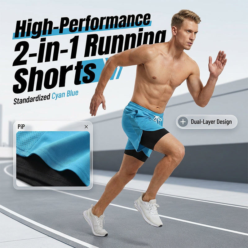 🥳2026 HOT SALE🥳2-in-1 Quick-Dry Running Shorts for Men & Women