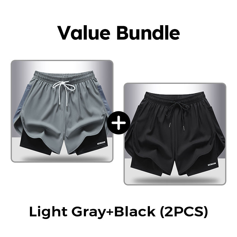 🥳2026 HOT SALE🥳2-in-1 Quick-Dry Running Shorts for Men & Women