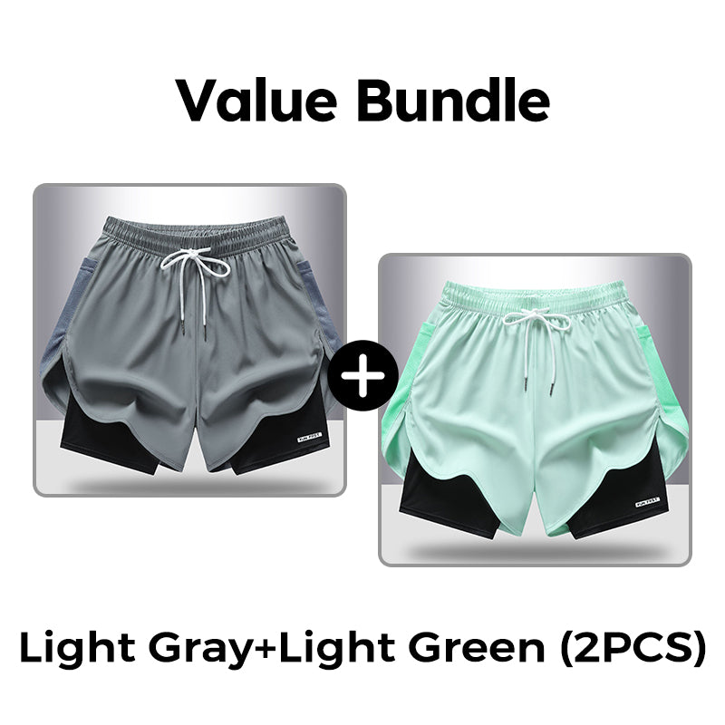 🥳2026 HOT SALE🥳2-in-1 Quick-Dry Running Shorts for Men & Women