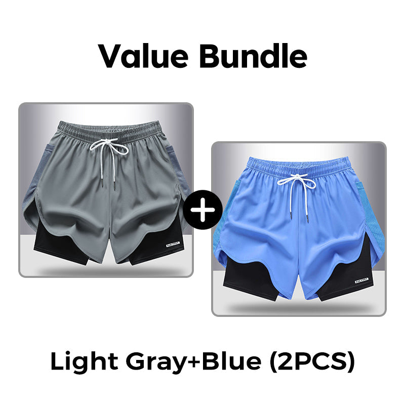 🥳2026 HOT SALE🥳2-in-1 Quick-Dry Running Shorts for Men & Women