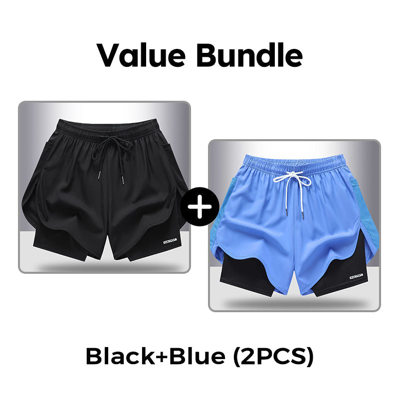 🥳2026 HOT SALE🥳2-in-1 Quick-Dry Running Shorts for Men & Women