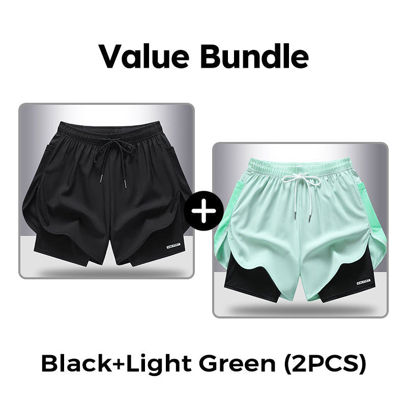 🥳2026 HOT SALE🥳2-in-1 Quick-Dry Running Shorts for Men & Women