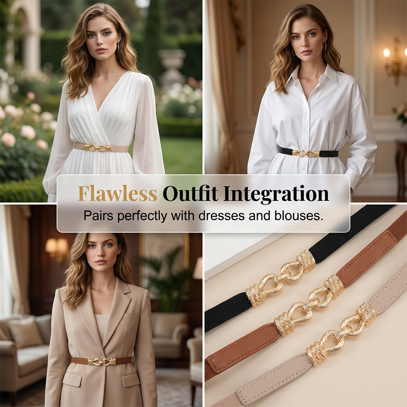 Slim Stretch Waist Belt for Dresses