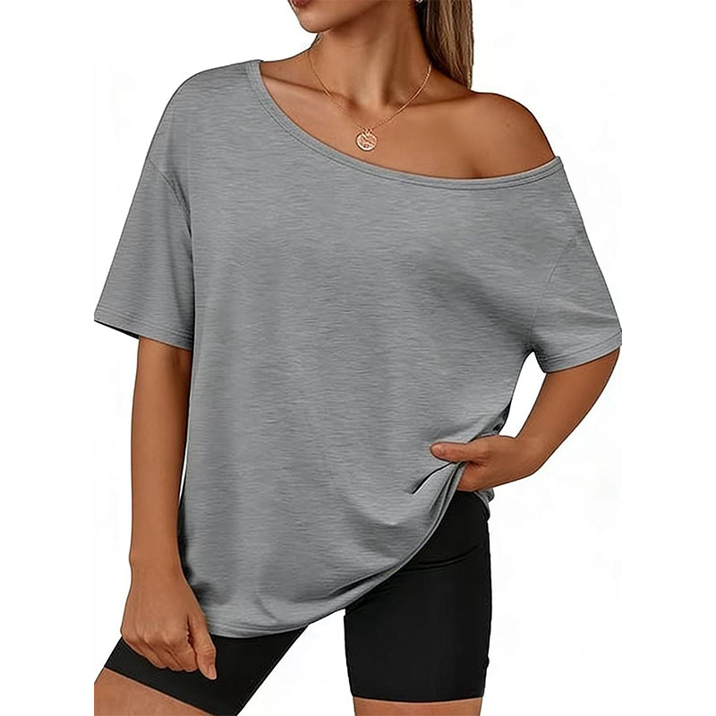 Women's Casual Off-Shoulder Oversized T-Shirt