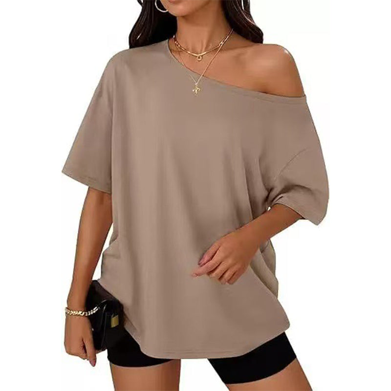Women's Casual Off-Shoulder Oversized T-Shirt