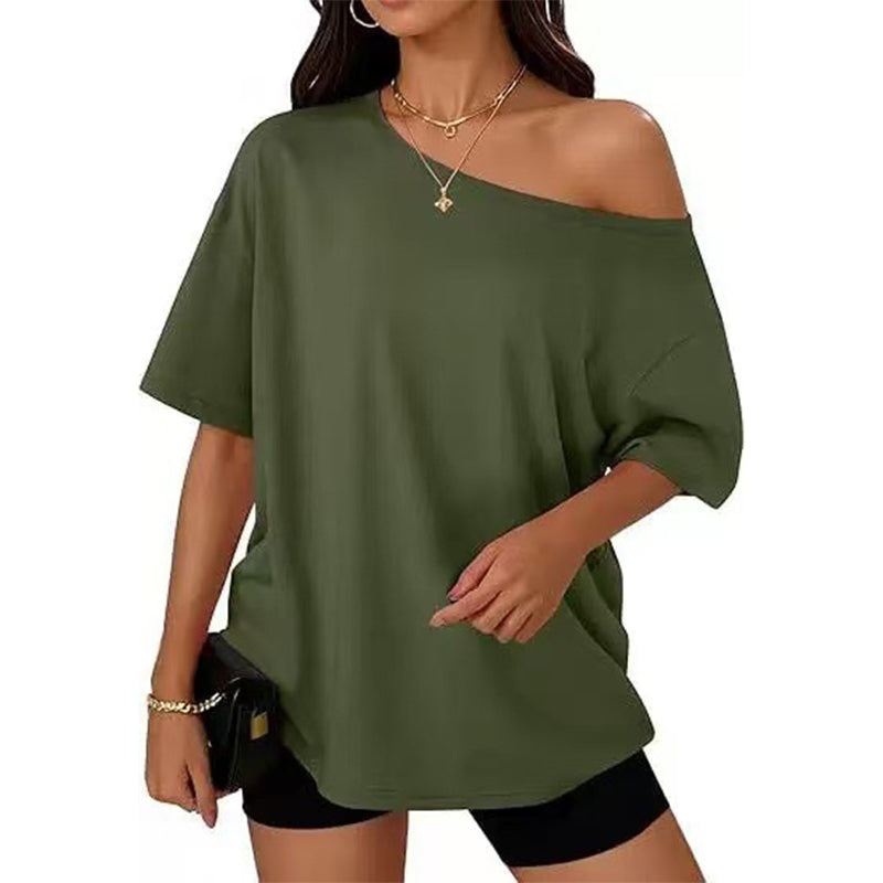 Women's Casual Off-Shoulder Oversized T-Shirt
