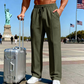 📢📢50% OFF !! ⏰Men's Elastic Waist Drawstring Straight Leg Pants