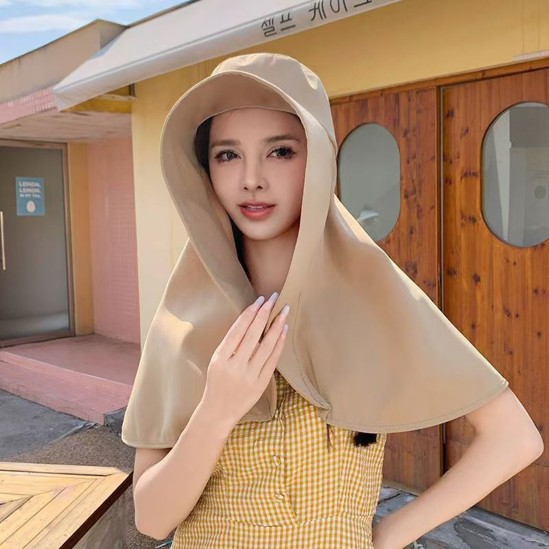 💥Summer Hot Sales💥Women's Full-Face Sun Hat with Shawl