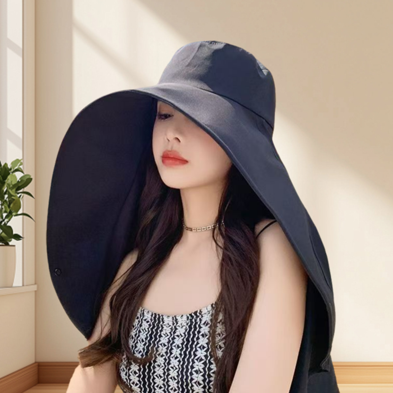 💥Summer Hot Sales💥Women's Full-Face Sun Hat with Shawl