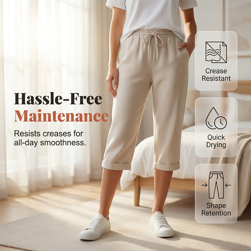 ⏳Limited-time 49% off⏰Women's Casual Cotton Linen Capris👖