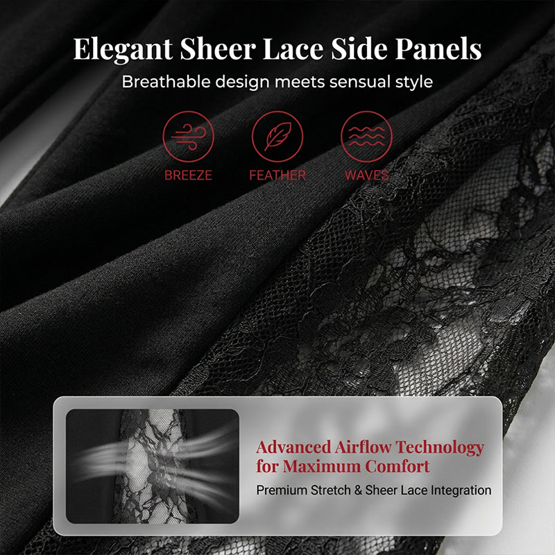 💕LIMITED TIME 49% OFF!🔥🌹👖 Women's Ruched Lace Panel Flare Pantss✨