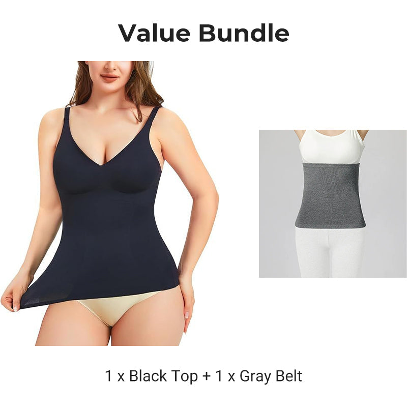 Women's Tummy Shaping Top with Built-In Bra