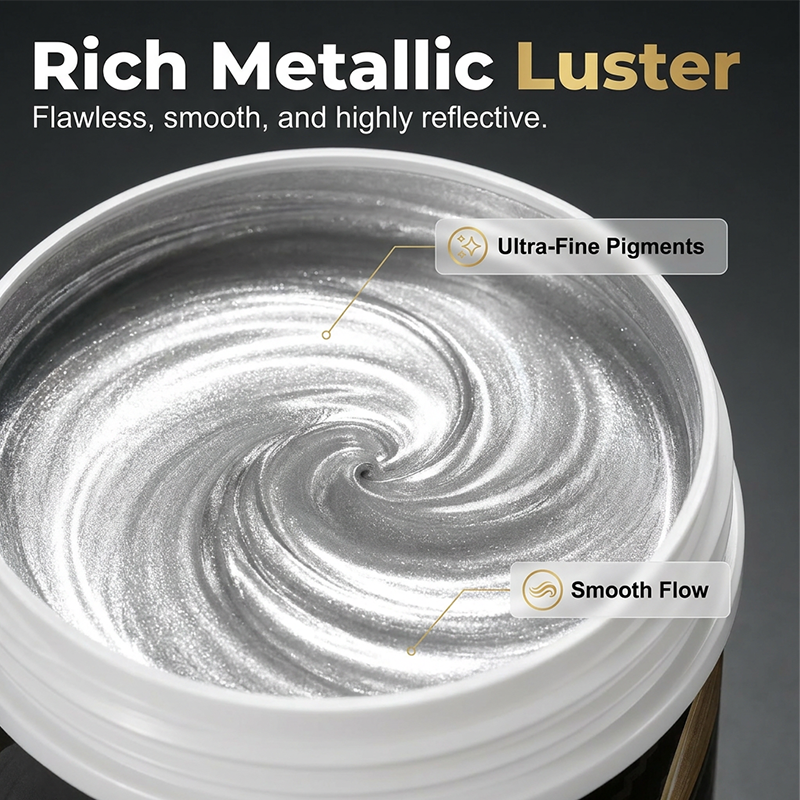 🥳2026 HOT SALE🥳💞50K+ SOLD!🖼️🌟 50% OFF! Quick‑Drying Silver Paint – Rich metallic luster, no brush strokes. Zero odor, toxin‑free. Pay on delivery. 💎✨