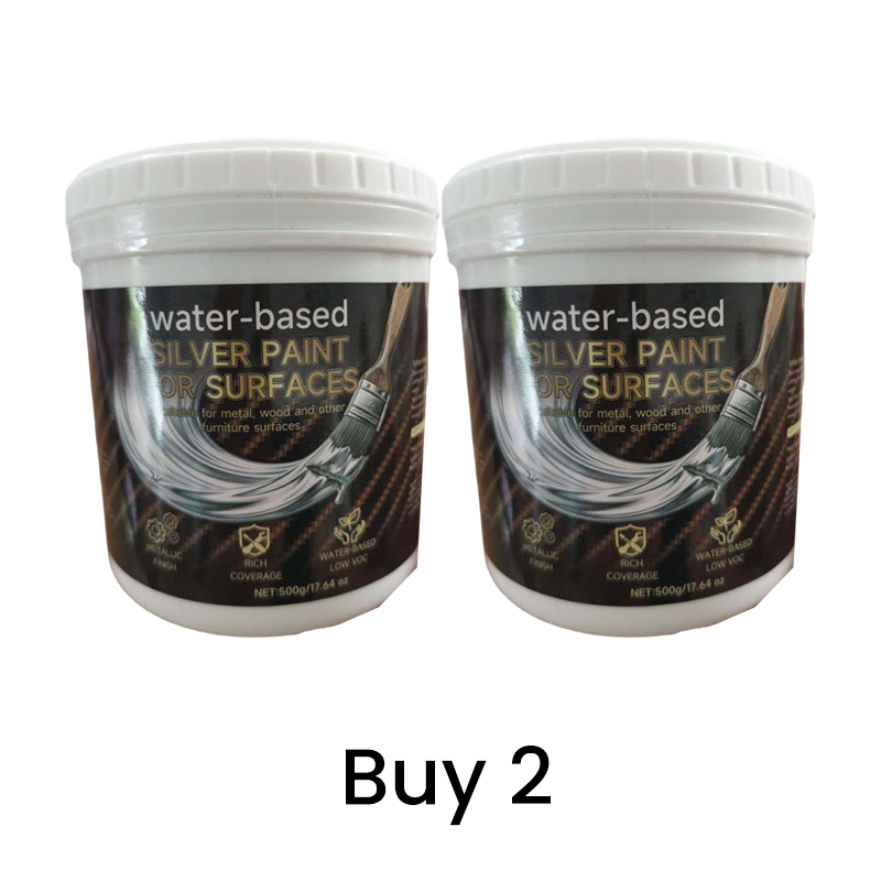 🥳2026 HOT SALE🥳💞50K+ SOLD!🖼️🌟 50% OFF! Quick‑Drying Silver Paint – Rich metallic luster, no brush strokes. Zero odor, toxin‑free. Pay on delivery. 💎✨