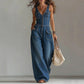 👖 LIMITED-TIME 50% OFF! 💥Women's Denim Jumpsuit – Sleeveless, V-Neck, Wide-Leg 💫