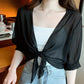 👚 50% OFF NOW! 📢🎁Buy Now Get Free Gift ⏳ Women's Chiffon Tie-Front Top – Summer layering essential – Lightweight, breathable & perfect for beach or brunch 🌸