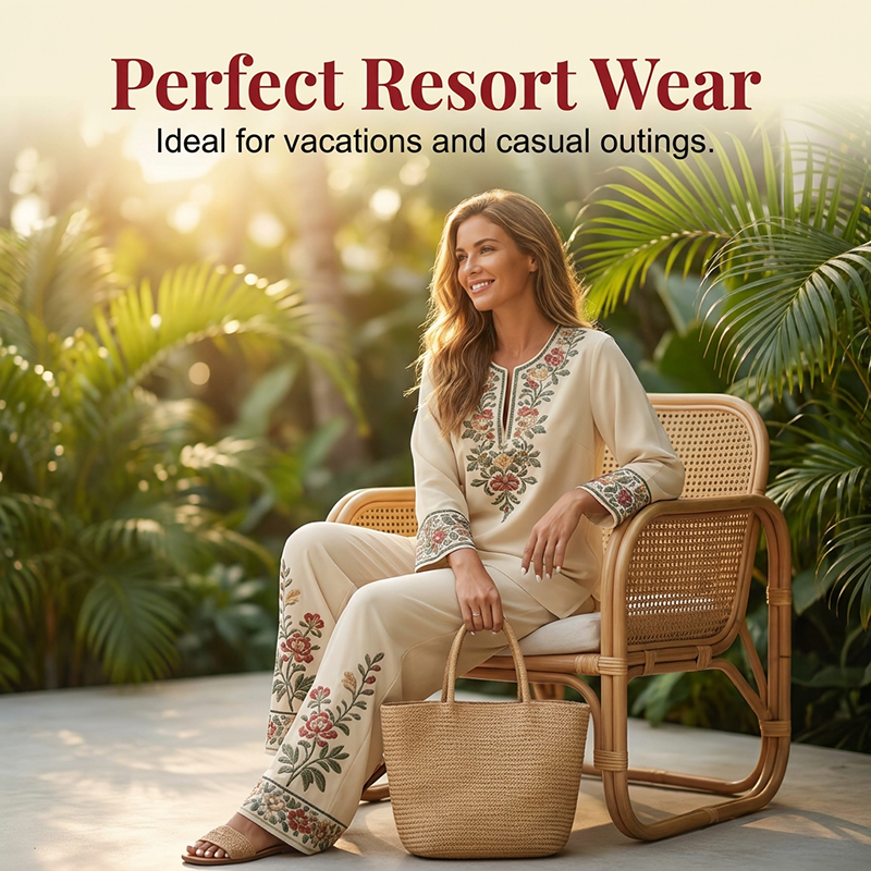⏳Limited-time 50% off⏰Women's Long Sleeve Blouse & Wide-Leg Pants Set👚👖