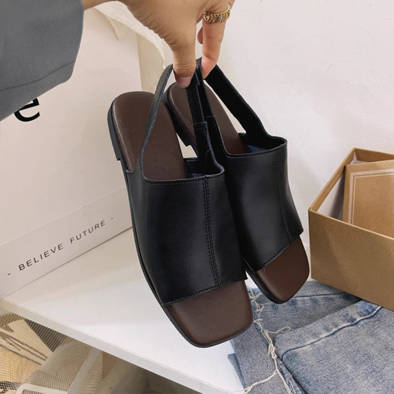 👡 50% OFF NOW ! 💐 Women's Retro Square Toe Slingback Sandals – Stylish Retro Look, Comfort Fit & Trendy Daily Footwear ✨