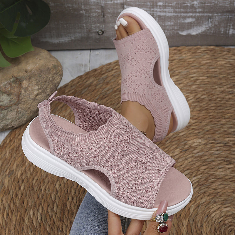 ⏳LAST DAY SALE ONLY ￡14.99!!🔥🔥Women's Breathable Knit Platform Sandals