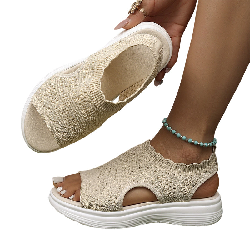 ⏳LAST DAY SALE ONLY ￡14.99!!🔥🔥Women's Breathable Knit Platform Sandals