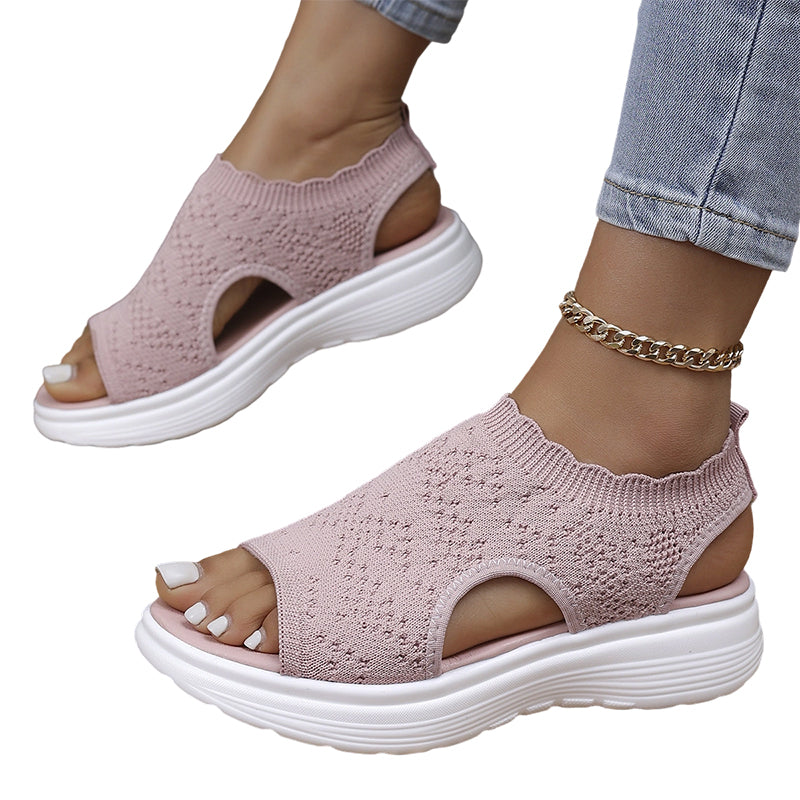 ⏳LAST DAY SALE ONLY ￡14.99!!🔥🔥Women's Breathable Knit Platform Sandals