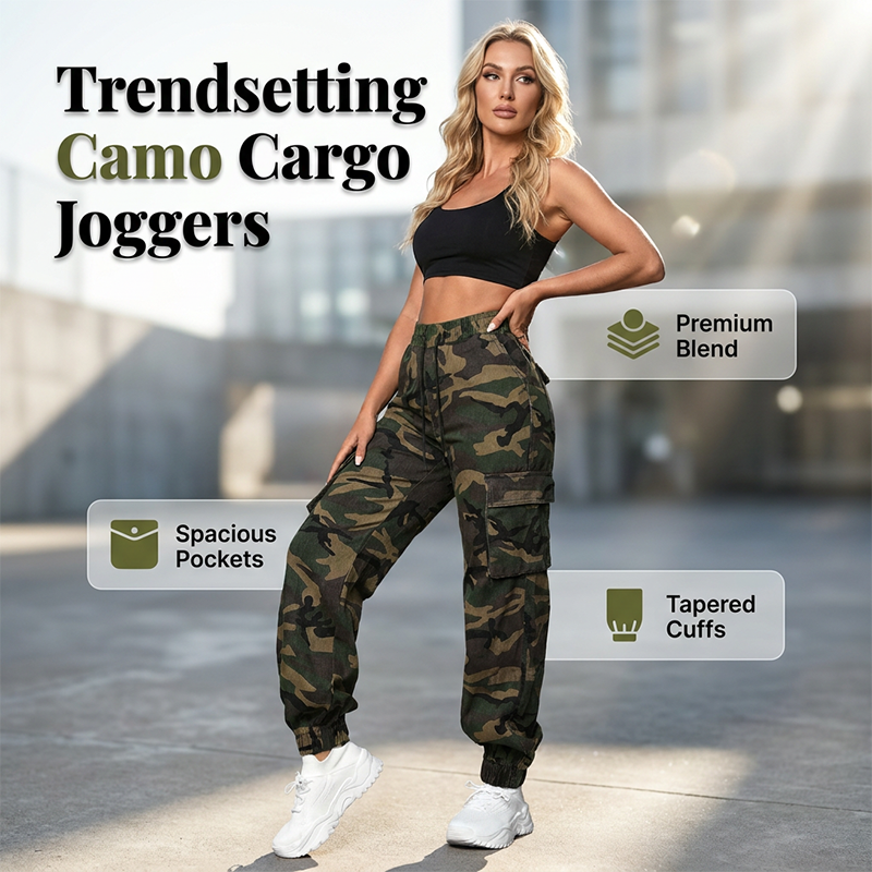 🎁New Arrival 50% OFF💥Women's Camouflage Cargo Jogger Pants