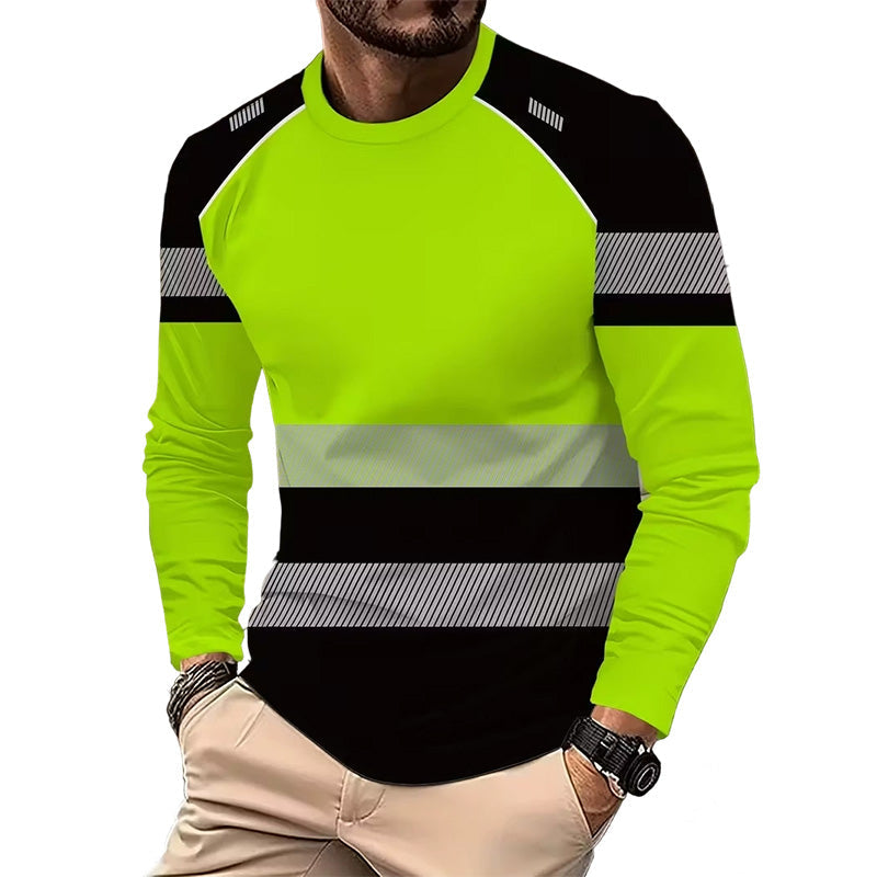 🎁2026 New Arrivals 50% OFF💥Men's Printed Round-neck Long-sleeve Shirt🏃‍♂️