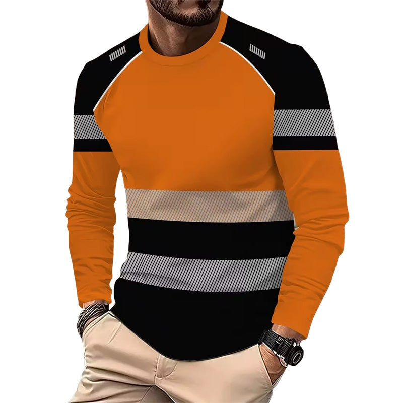 🎁2026 New Arrivals 50% OFF💥Men's Printed Round-neck Long-sleeve Shirt🏃‍♂️