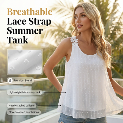 🦢🌙🎀 LIMITED-TIME 50% OFF! Elegant Dot Lace Camisole – Soft Lace Trim, Classic Polka Dots, Slimming Silhouette – Perfect for Date Nights, Parties or Office Chic 🕊️💼