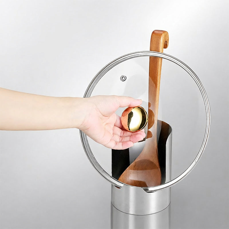 ⏳Time-Limited Special⏰Multi‑Functional Kitchen Utensil Holder, Stainless Steel Organizer, for Spoons, Pot Lids & Cooking Gadgets, Countertop Kitchen Storage
