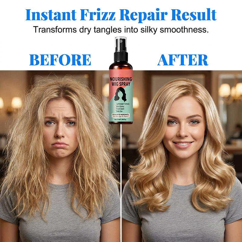 ⏳LAST DAY -💓 Buy 2 Get 1 Free | Lightweight No-Rinse Nourishing Wig Spray