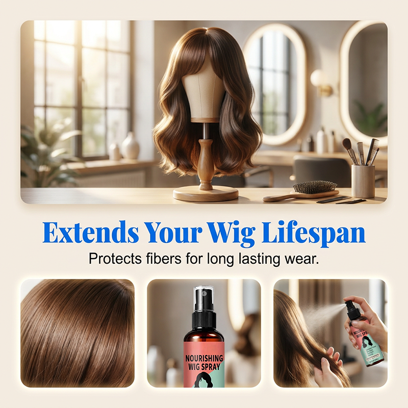 ⏳LAST DAY -💓 Buy 2 Get 1 Free | Lightweight No-Rinse Nourishing Wig Spray