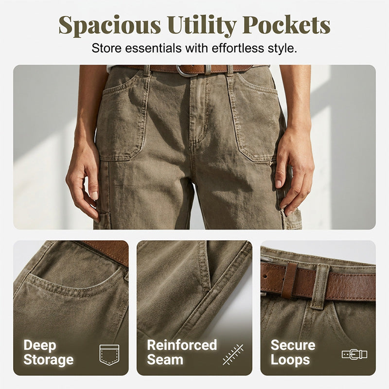 👖 50% OFF NOW! 🌿 Women's Relaxed Casual Cargo Capris – Spacious pockets & breathable fabric – Relaxed fit, perfect for warm weather – everyday comfort and utility ✨