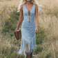 🤠 LIMITED-TIME 50% OFF! ✨ Retro Western Tassel Sleeveless Slim Dress – Fringe Hem, Front Zipper, Cowgirl Style 🌵