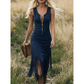 🤠 LIMITED-TIME 50% OFF! ✨ Retro Western Tassel Sleeveless Slim Dress – Fringe Hem, Front Zipper, Cowgirl Style 🌵