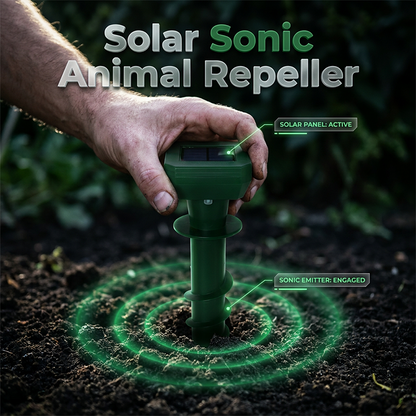 Solar Powered Ultrasonic Mole Repeller Stake