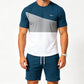👕🩳 Men Color-Block T-Shirt and Shorts Set – 50% OFF! Bold color-block design, relaxed fit, breathable fabric – your go-to summer set. 🔥☀️