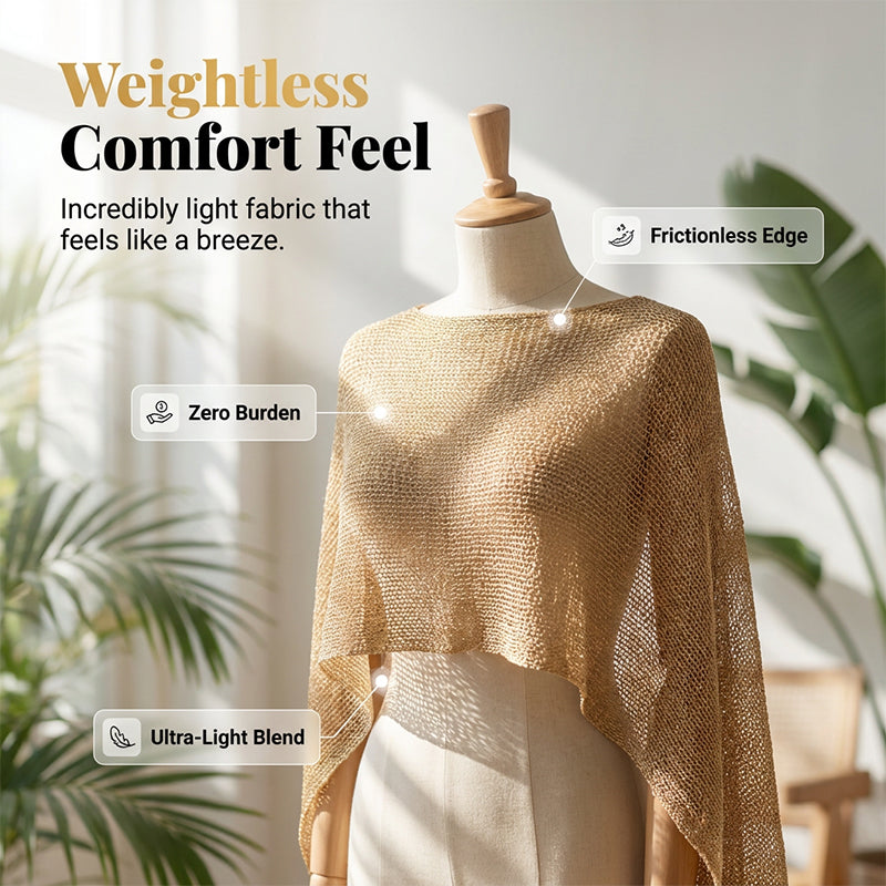 🌺Summer Hot Sale 50% OFF💐Women's Hollow Out Knit Shawl Poncho