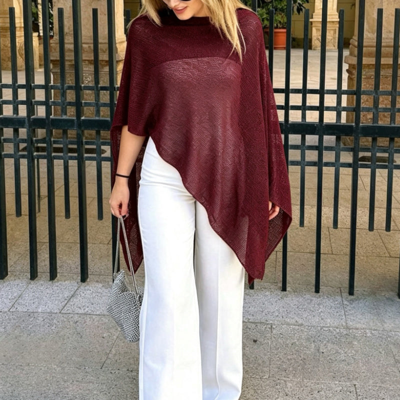 🌺Summer Hot Sale 50% OFF💐Women's Hollow Out Knit Shawl Poncho