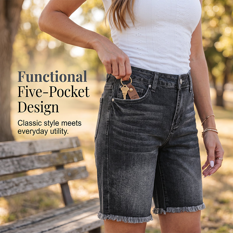 🌸 Summer Essential High Waist Denim Shorts — From Street Style to Beach Vibes