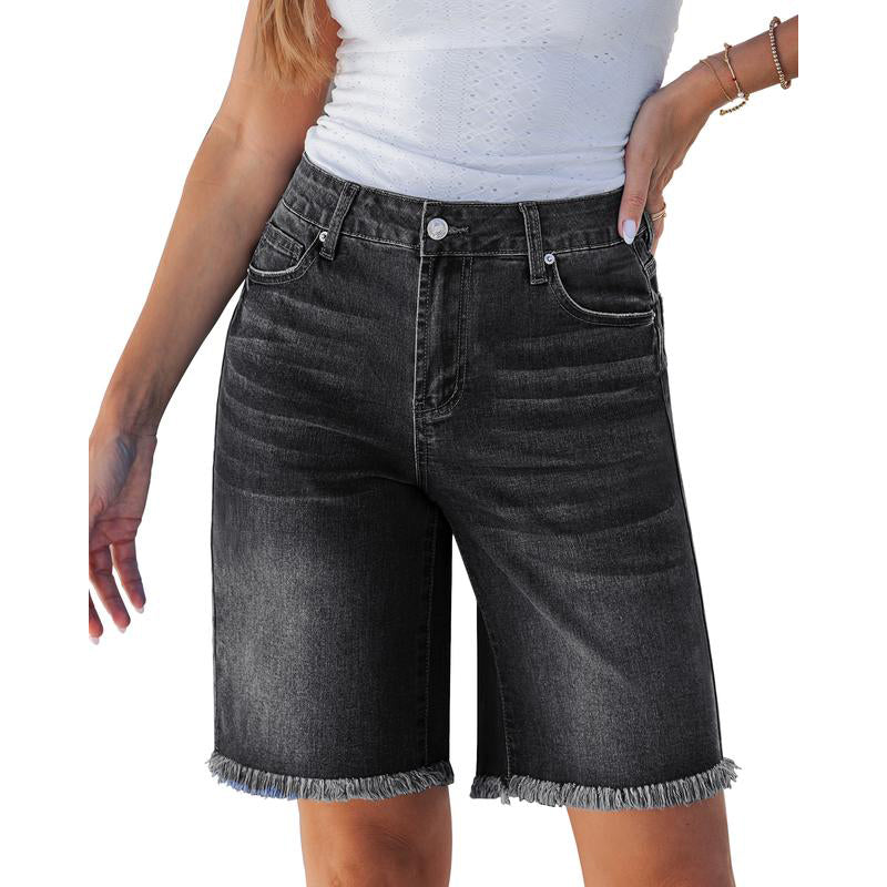 🌸 Summer Essential High Waist Denim Shorts — From Street Style to Beach Vibes