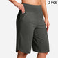 🧘 Waist-Defining Yoga Shorts — Core Support | Wide Waistband | Comfortable All-Day Hold