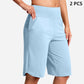 🧘 Waist-Defining Yoga Shorts — Core Support | Wide Waistband | Comfortable All-Day Hold