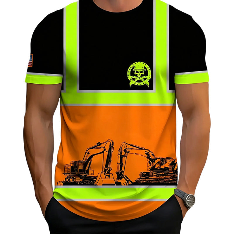 👷 50% OFF! 🦺 High-Visibility Work T-Shirt – Fluorescent Panels, Reflective Stripes, and Breathable Fabric – Ideal for Construction Sites, Roadwork, and Outdoor Projects – Sizes XS to 6XL ✨💪