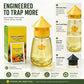 ⏳Final 3 Hours Flash Sale £9.99! 🍊Reusable Hanging Fruit Fly Trap with Attractant Granules, Non-Toxic Fly Catcher for Kitchen Patio Garden Indoor & Outdoor Use