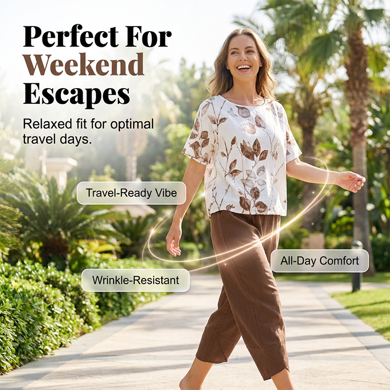 Effortless Printed Tee Set