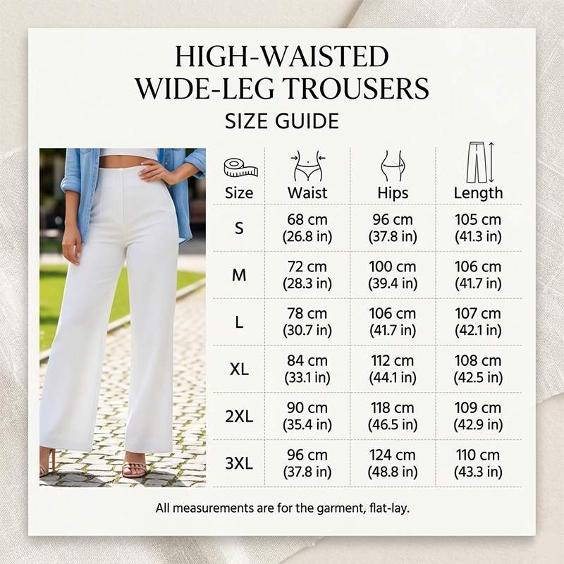 🏆 Last Day Special Price £19.99 ! 👖Women High Waist Solid Wide Leg Trousers – Slimming Long Straight Cut & Wrinkle Resistant Fabric 💕